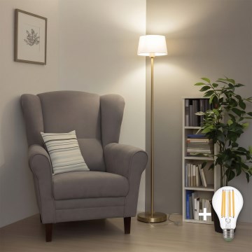 BRILAGI - LED golvlampa CERIA 1xE27/20W/230V diam. 25 cm grå/guld
