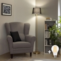 BRILAGI - LED golvlampa CERIA 1xE27/20W/230V Ø 30 cm svart/guld