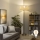 Brilagi - LED-golvlampa CERIA 1xE27/40W/230V Ø 25 cm bambu/matt krom