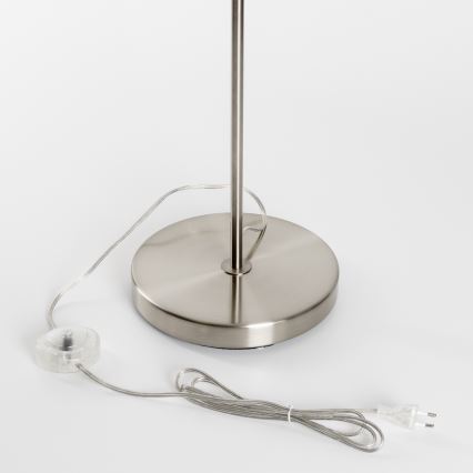 Brilagi - LED-golvlampa CERIA 1xE27/40W/230V Ø 25 cm bambu/matt krom