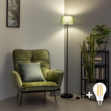 Brilagi - LED-golvlampa CERIA 1xE27/40W/230V Ø 25 cm grön/svart