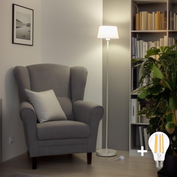 Brilagi - LED-golvlampa CERIA 1xE27/40W/230V Ø 25 cm vit