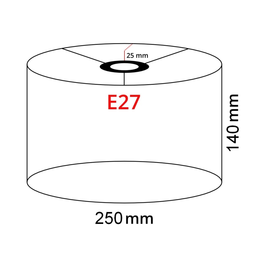 Brilagi - LED-golvlampa CERIA 1xE27/40W/230V Ø 25 cm vit