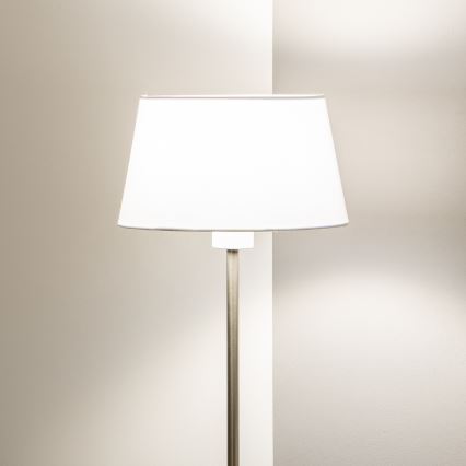 Brilagi - LED-golvlampa CERIA 1xE27/40W/230V Ø 25 cm vit/matt krom