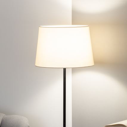 Brilagi - LED-golvlampa CERIA 1xE27/40W/230V Ø 30 cm beige/svart
