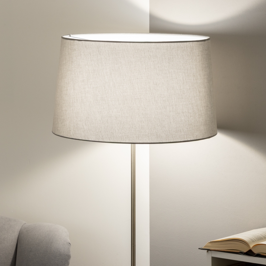 Brilagi - LED Golvlampa CERIA 1xE27/40W/230V Ø 45 cm grå/matt krom