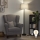 Brilagi - LED-golvlampa CERIA 1xE27/40W/230V Ø 45 cm grå/svart
