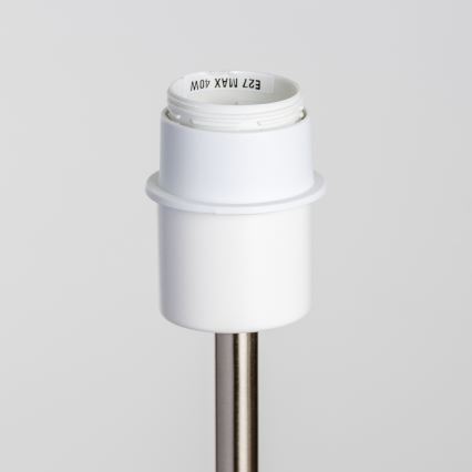 Brilagi - LED-golvlampa CERIA 1xE27/40W/230V Ø 45 cm vit/mattkrom