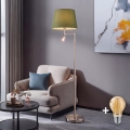 BRILAGI - LED golvlampa CERIA 1xE27/60W/230V + LED/2,1W Ø 30 cm matt krom/grön