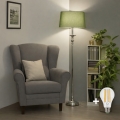 Brilagi - LED-golvlampa CERIA 1xE27/60W/230V Ø 45 cm blank krom/grön