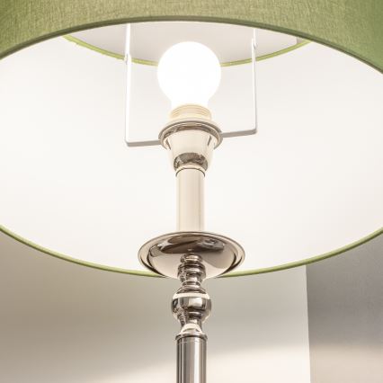 Brilagi - LED-golvlampa CERIA 1xE27/60W/230V Ø 45 cm blank krom/grön