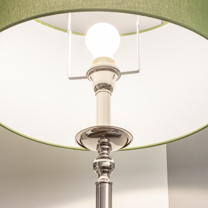 Brilagi - LED-golvlampa CERIA 1xE27/60W/230V Ø 45 cm blank krom/grön