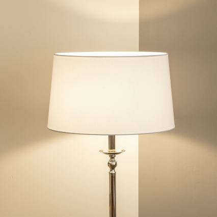 Brilagi - LED-golvlampa CERIA 1xE27/60W/230V Ø 45 cm blank krom/vit