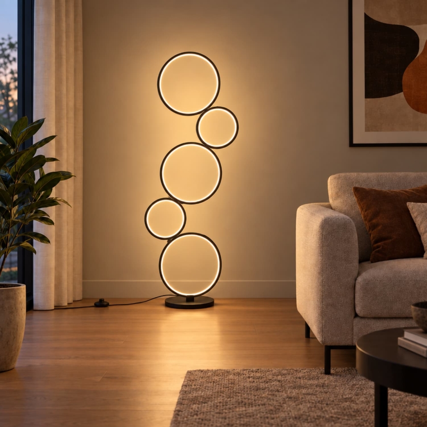 BRILAGI - LED Golvlampa ECHO LED/36W/230V 4000K 110 cm svart
