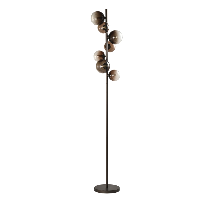 Brilagi - LED-golvlampa MILLA 7xG9/3W/230V brun/rökbrun