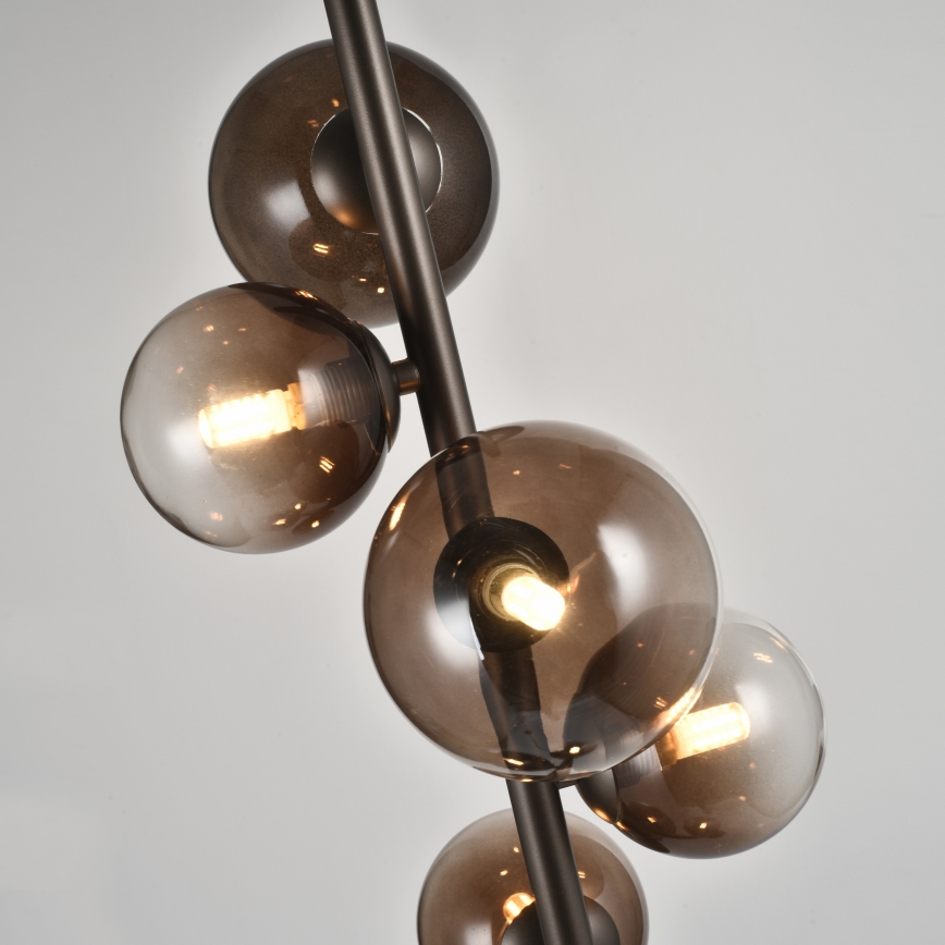 Brilagi - LED-golvlampa MILLA 7xG9/3W/230V brun/rökbrun