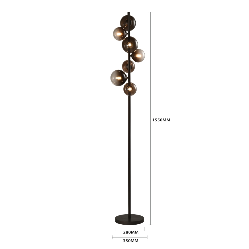 Brilagi - LED-golvlampa MILLA 7xG9/3W/230V brun/rökbrun