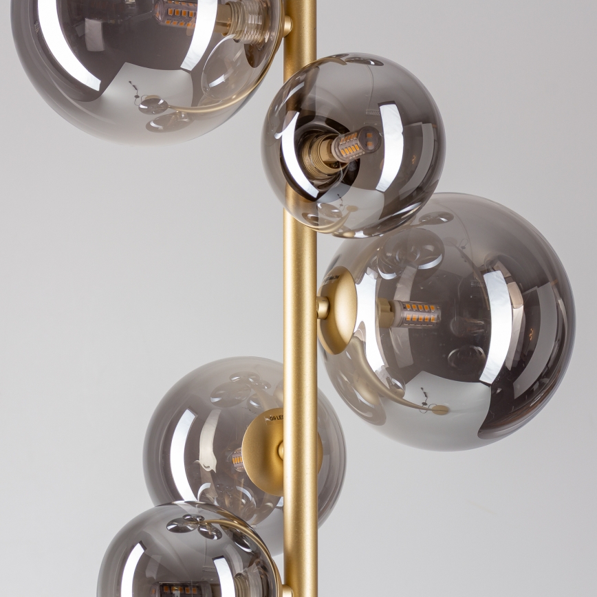 BRILAGI - LED golvlampa MILLA 7xG9/3W/230V guld/rökig