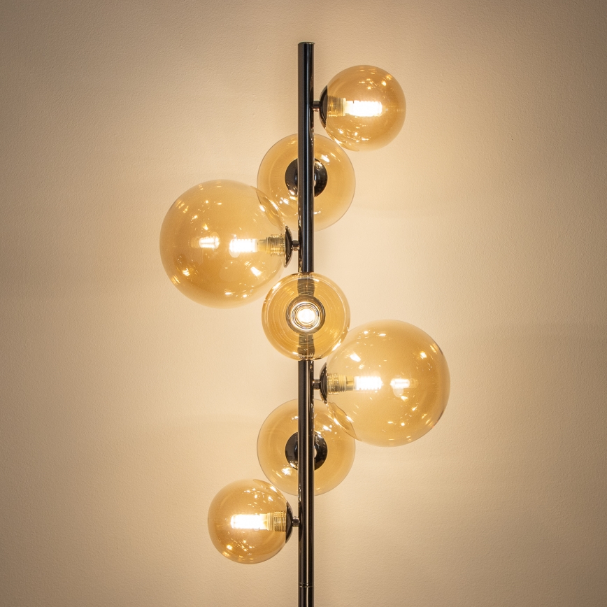BRILAGI - LED Golvlampa MILLA 7xG9/3W/230V svart krom/guld