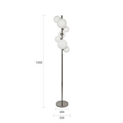 Brilagi - LED golvlampa MILLA 7xG9/3W/230V svart krom/vit
