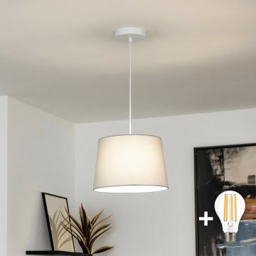 Brilagi - LED-hänglampa CERIA med kabel 1xE27/40W/230V Ø 30 cm grå