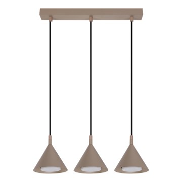BRILAGI - LED Hänglampa med kabel CONE TRIPLE 3xGX53/15W/230V beige