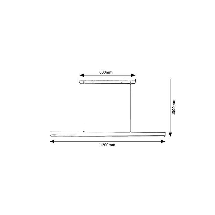 Brilagi - LED-hänglampa på vajer AXIS LED/30W/230V 120 cm svart