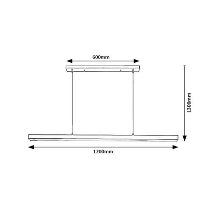 Brilagi - LED-hänglampa på vajer AXIS LED/30W/230V 120 cm svart