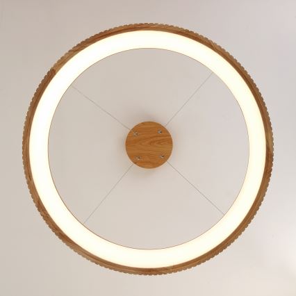 Brilagi - LED pendellampa med vajer FALCON WOOD MODERN LED/60W/230V 3000/4000/6000K Ø 80 cm trä
