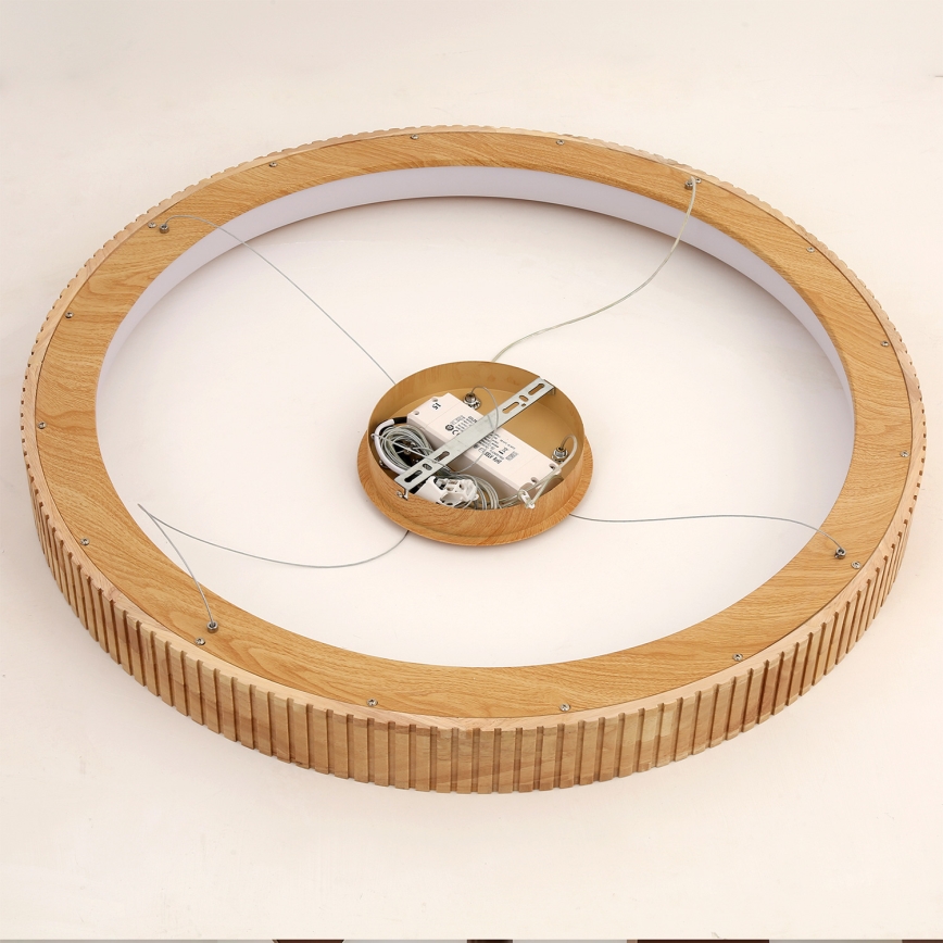 Brilagi - LED pendellampa med vajer FALCON WOOD MODERN LED/60W/230V 3000/4000/6000K Ø 80 cm trä