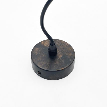 Brilagi - LED-hänglampa på vajer RIDDY 1xE27/60W/230V koppar/patina