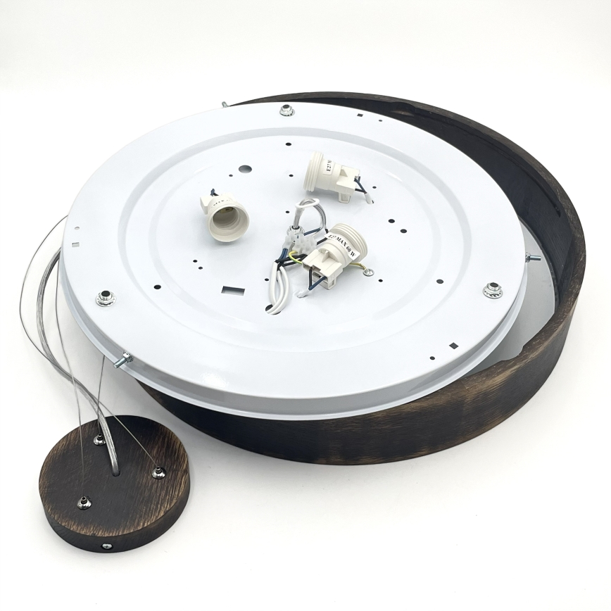 Brilagi - LED-hänglampa på wire CARVALHO SMOKEY 3xE27/60W/230V ek Ø 47,5 cm