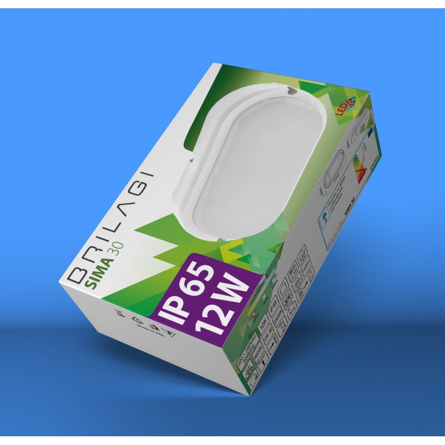 Brilagi - LED Heavy-duty belysning TakIMA LED/12W/230V IP65 vit