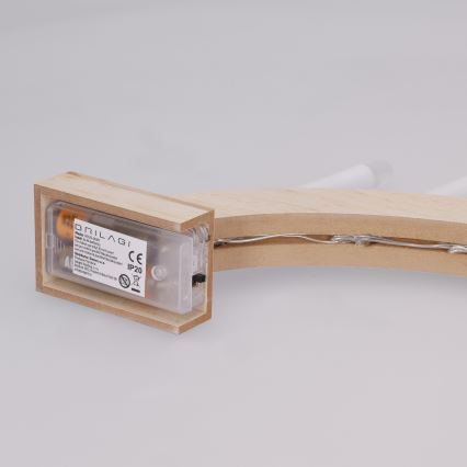 BRILAGI - LED jul-ljusstake 7xLED/2xAA beige/vit