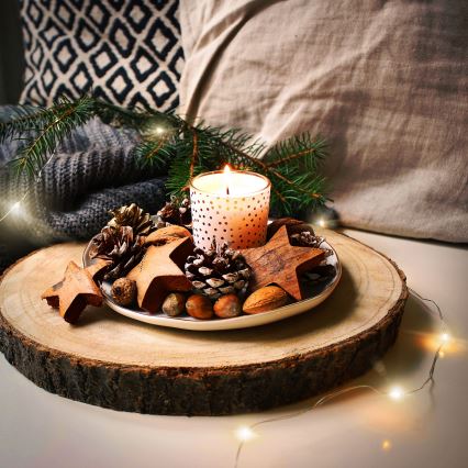 Brilagi - LED Julbelysning 100xLED/3xAA 10m varmvit