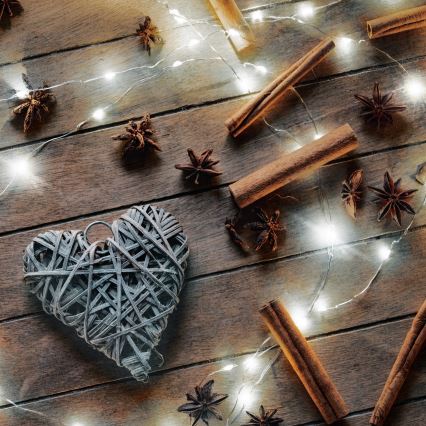 Brilagi - LED Julbelysning 100xLED/3xAA 10m kallvit