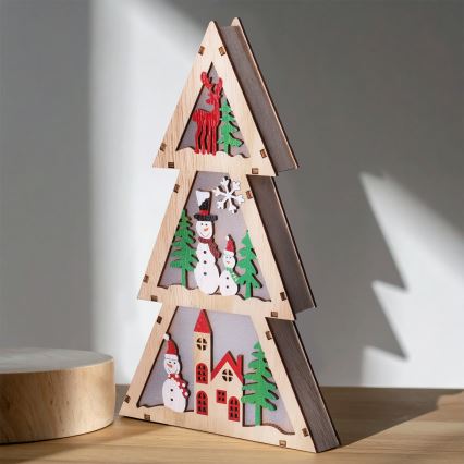 Brilagi - LED-juldekoration, julgran (LED/2xAA)