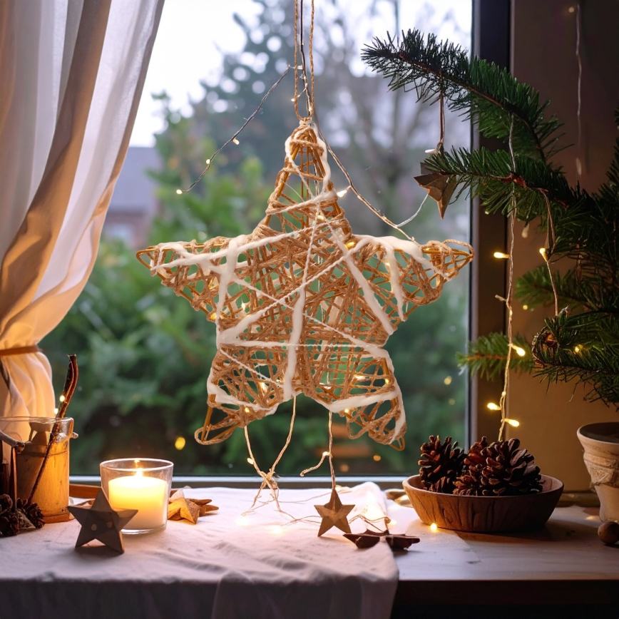 Brilagi - LED-juldekoration LED/2xAA 30x28 cm stjärna