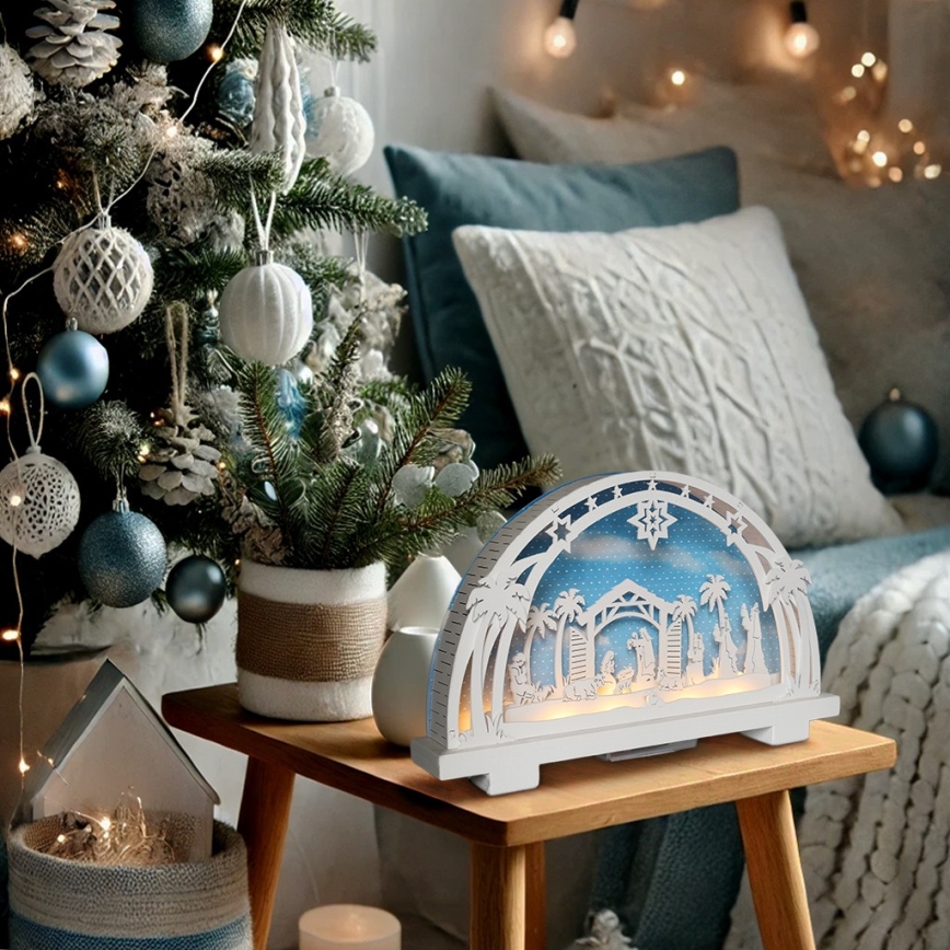 Brilagi - LED juldekoration LED/2xAA krubba