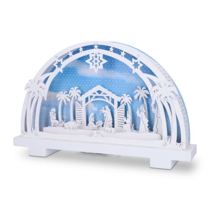 Brilagi - LED juldekoration LED/2xAA krubba