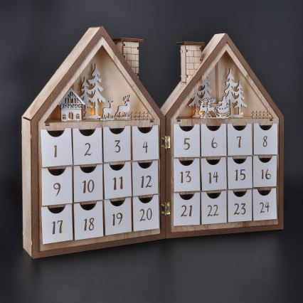 Brilagi - LED juldekoration LED/2xAAA adventskalender