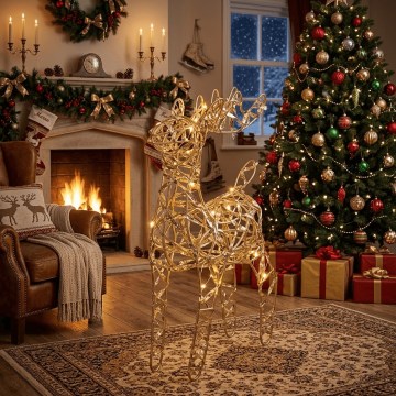 BRILAGI - LED Juldekoration LED/3xAA 32 cm ren varmvit/guld