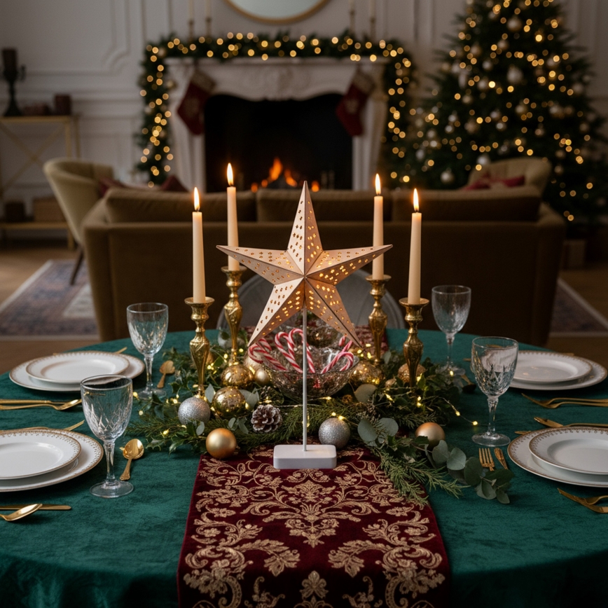 Brilagi - LED juldekoration LED/3xAA 62x40 cm stjärna