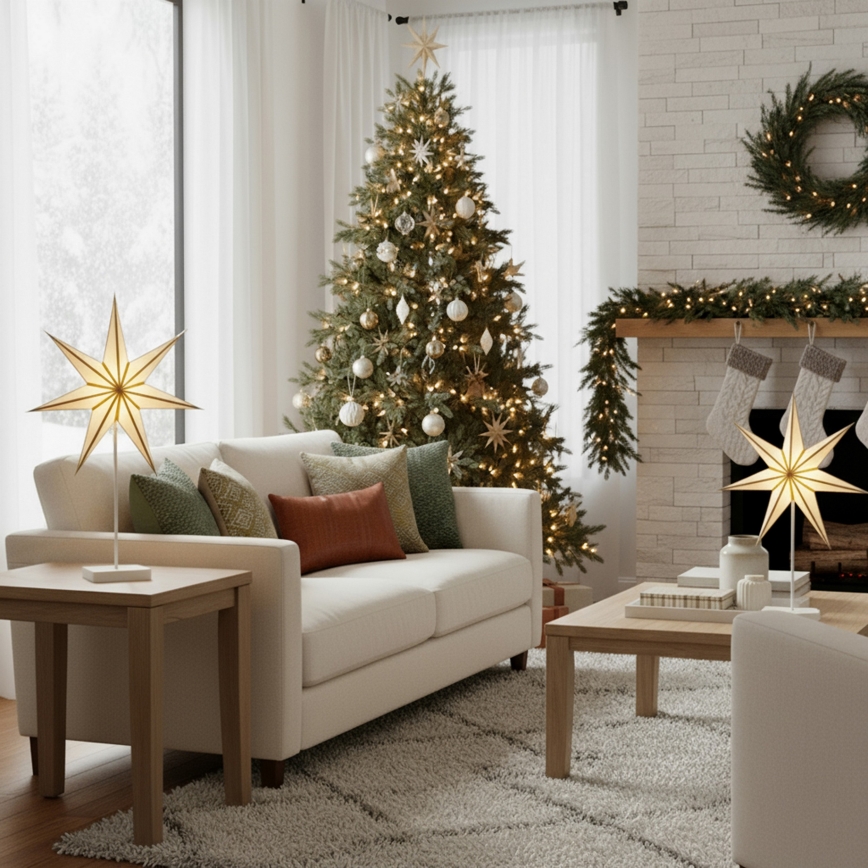 Brilagi - LED juldekoration LED/3xAA 66x40 cm stjärna