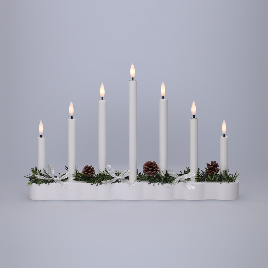BRILAGI - LED juljusstake 7xLED/2xAA vit