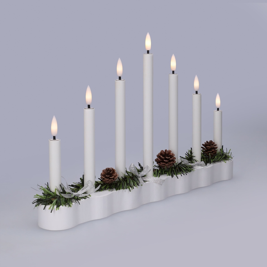 BRILAGI - LED juljusstake 7xLED/2xAA vit