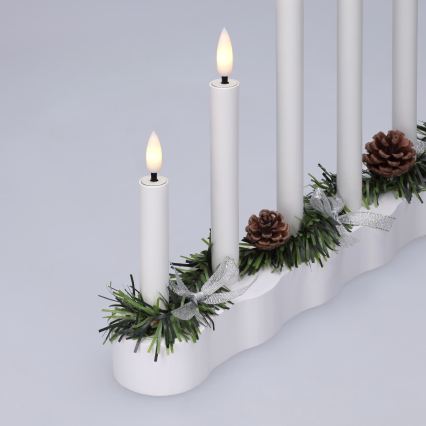 BRILAGI - LED juljusstake 7xLED/2xAA vit