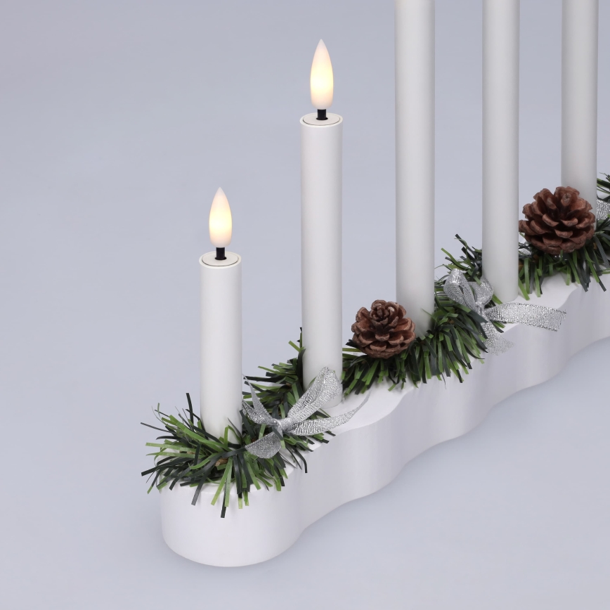 BRILAGI - LED juljusstake 7xLED/2xAA vit