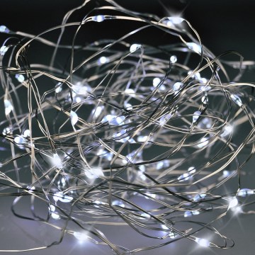 Brilagi - LED julslinga 100xLED/3xAA 10m kallvit