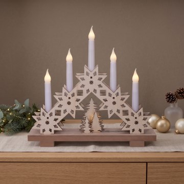BRILAGI - LED-julstake 5xLED/2xAA beige